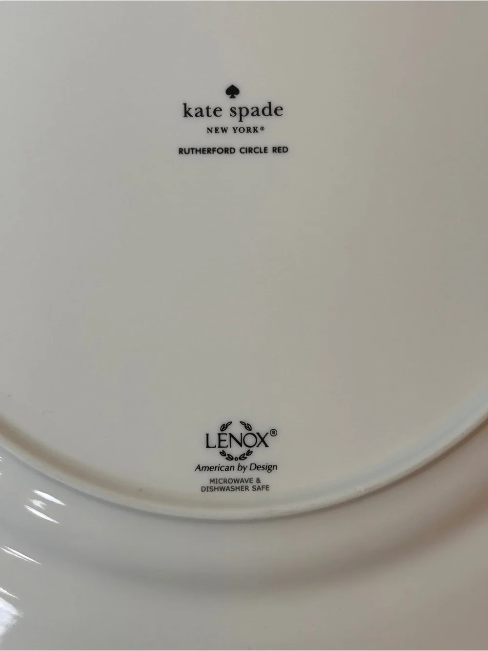 Lenox Kate Spade Rutherford Circle Red Dinner Plates 11 1/4” - Set of 4